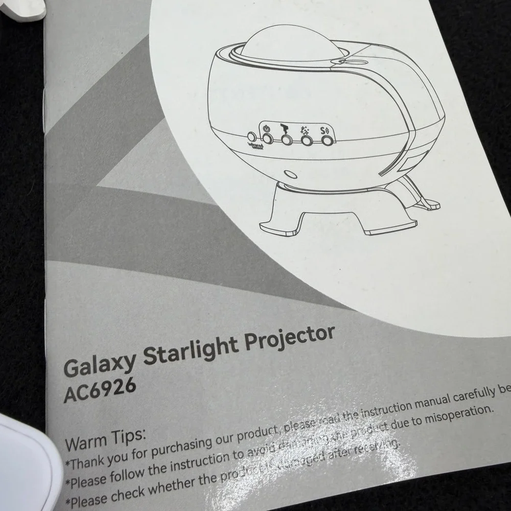 Galaxy Starlight Projector AC6926 Remote Nebula Starry Sky Night Bluetooth WORKS